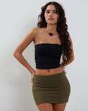 Image of Lidya Mini Skirt in Khaki Lycra