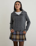 Image of Lilena Zip Jumper in Knit Dark Shadow
