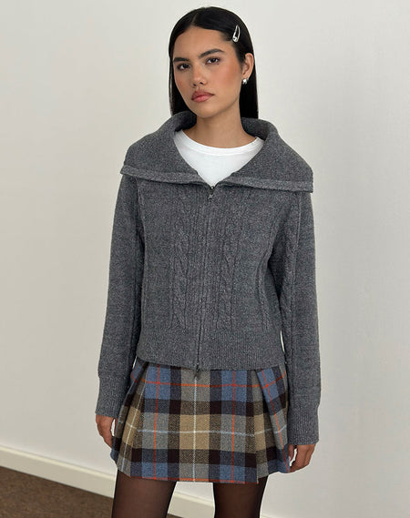 Cavitana Jacket in Deep Blue with White Top Stitch