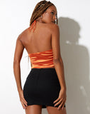 image of Lily Crop Top in Satin Rust