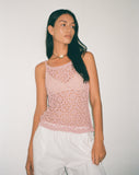 Image of Limu Crochet Cami Top in Dusty Pink