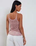 Image of Limu Crochet Cami Top in Dusty Pink