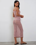 Image of Limu Crochet Cami Top in Dusty Pink