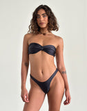 Image of Linda Twist Bikini Top in Dark Grey