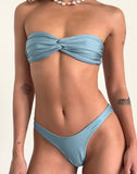 Image of Linda Twist Bikini Top in Sky Blue