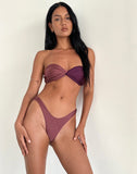 Image of Farida Bikini Bottom in Deep Mauve