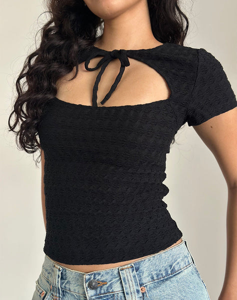 Image of Lindsay Top in Textured Black