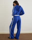 Image of Oze Track Pant in Cobalt Blue with Buttermilk Binding
