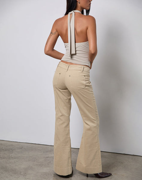 Image of Lintira Slim Leg Trouser in Twill Sand