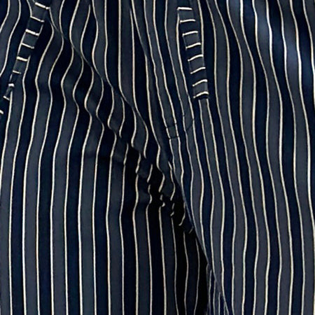 Lirura Wide Leg Trousers in Indigo Stripe Dark Blue