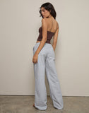 Image of Lirura Trouser in Mini Gingham Blue and Grey