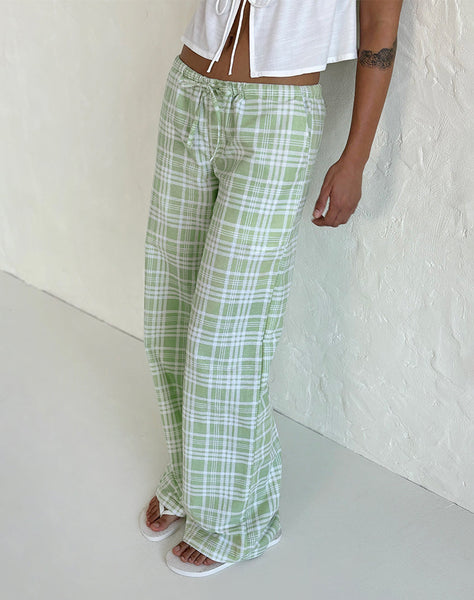 Image of Lirura Trouser in Table Cloth Neo Mint