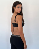 Image of Liu Studded Bralette in Black Tailoring