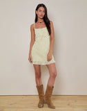 Image of Liuka Mini Dress in Smudge Floral Sand