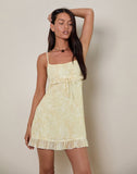 Image of Liuka Mini Dress in Smudge Floral Sand