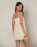 Image of Liuka Mini Dress in Smudge Floral Sand