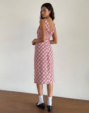 Image of Liva Midi Dress in Pink Tartan