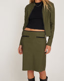 image of Pandu Midi Skirt in Tailoring Army Green