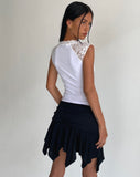 image of Livina Top in Jersey White Lace