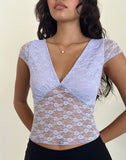 Image of Livra Top in Clover Lace Lilac