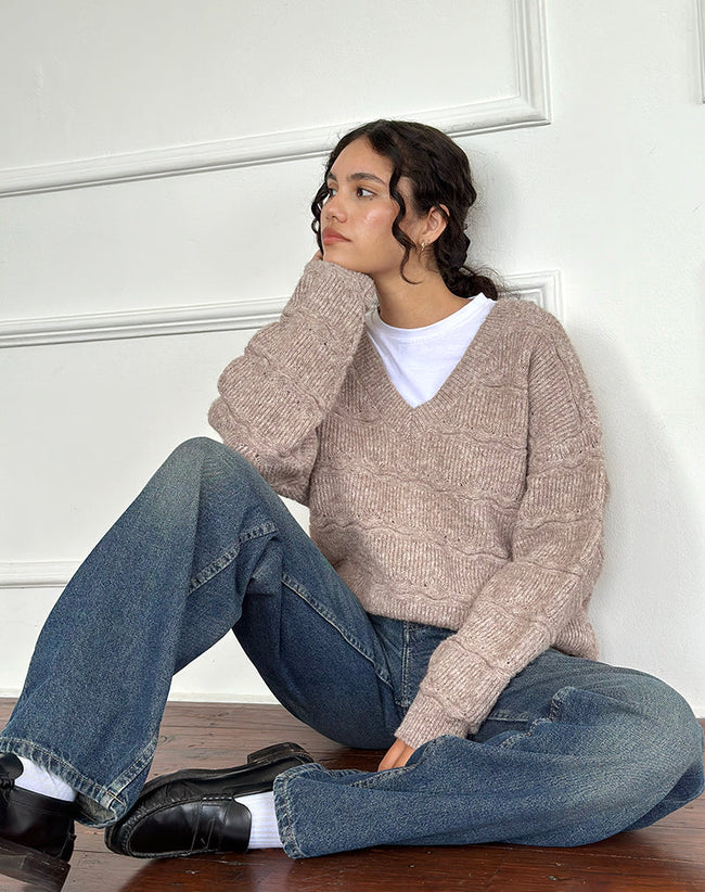 Image of Loka Oversized Jumper in Almond