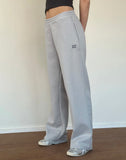 Image of Loose Jogger in Lunar Rock with Ocean Storm Bow Embroidery