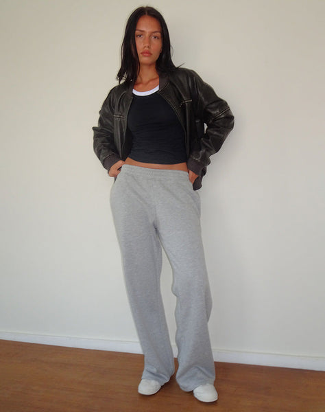 Image of Loose Jogger in Grey Marl with M Embroidery