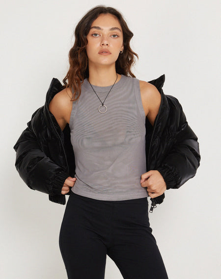 Moni Vest in Blue Grey Mesh