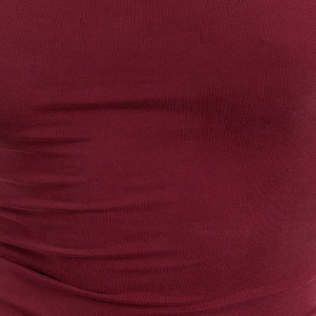 Lorie Halter Top in Cupro Dark Red