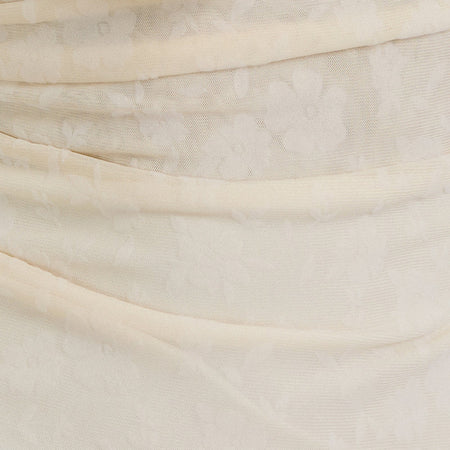 Losa Cowl Neck Top in Floral Flock Cream