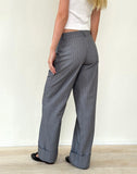 Image of Abba Low Rise Trouser in Grey Pinstripe