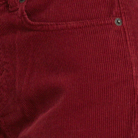 Low Rise Bootleg Jeans in Cord Maroon