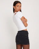 Image of Low Rise Mini Skirt in Black Wash