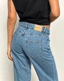 Image of Low Rise Parallel Jeans in Blue Stone