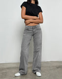 Image of Low Rise Parallel Jeans in Grey Wash