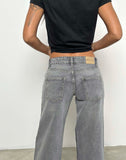 Image of Low Rise Parallel Jeans in Grey Wash