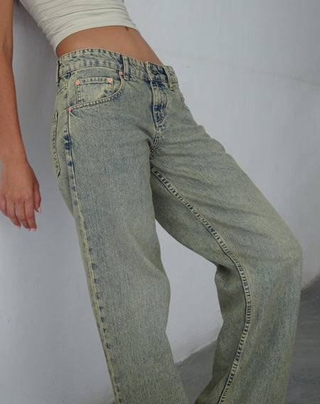 Parallel Jeans in Brown and Blue Acid
