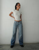 image of Low Rise Parallel Jeans in Vintage Bleach