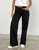 Image of Low Rise Parallel Jeans in Rinse Black