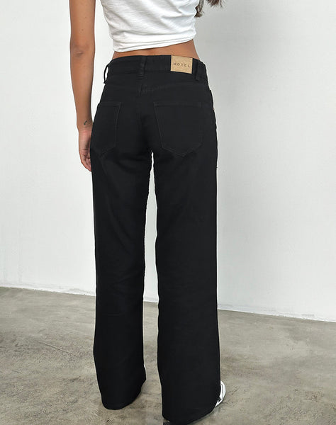 Image of Low Rise Parallel Jeans in Rinse Black