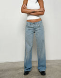 Image of Low Rise Parallel Jeans in Vintage Bleach