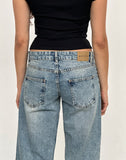 Image of Low Rise Parallel Jeans in Vintage Blue Wash