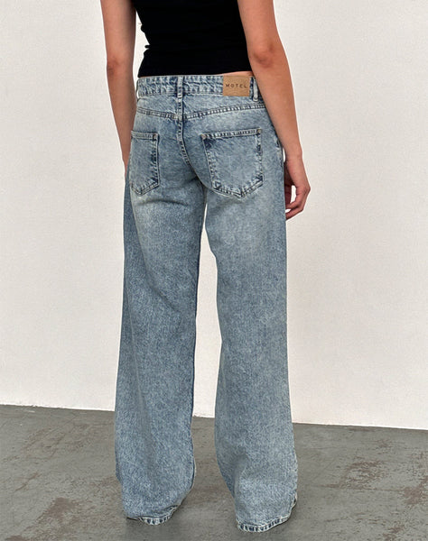 Image of Low Rise Parallel Jeans in Vintage Blue Wash