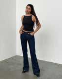 Image of Rigid Low Rise Flare Jeans In Indigo