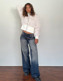 Image of Roomy Extra Wide Low Rise Jeans in Amber Wash