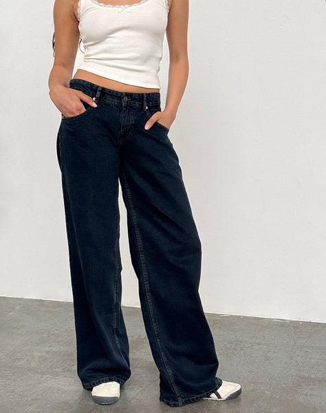 Image of Low Rise Roomy Jeans in Blue Ink