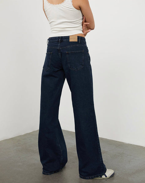 Image of Low Rise Roomy Jeans in Blue Ink