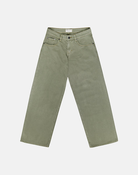 Image of Low Rise Roomy Jeans in Fern Green