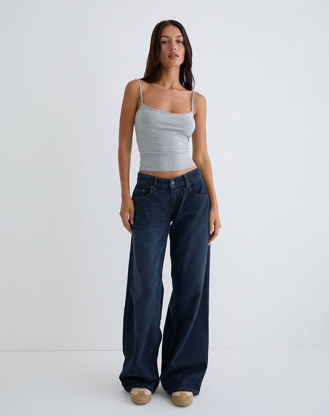 Image of Low Rise Roomy Jeans in Smokey Blue