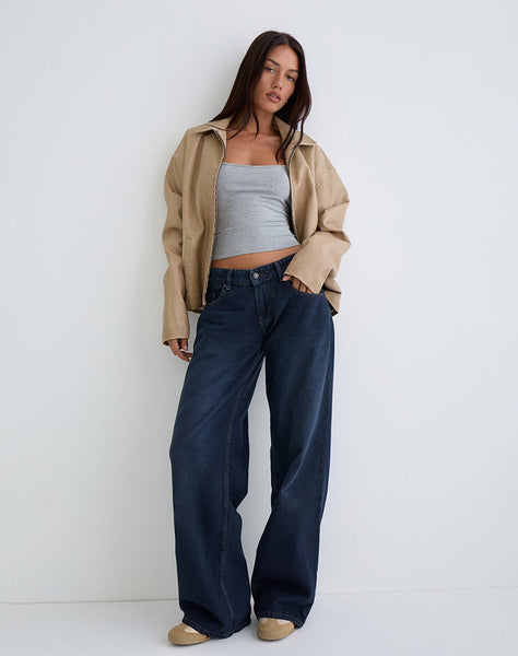 Image of Low Rise Roomy Jeans in Smokey Blue